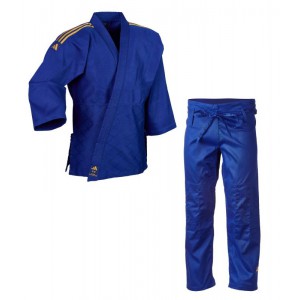 adidas judo gi Club J350 blue/gold stripes