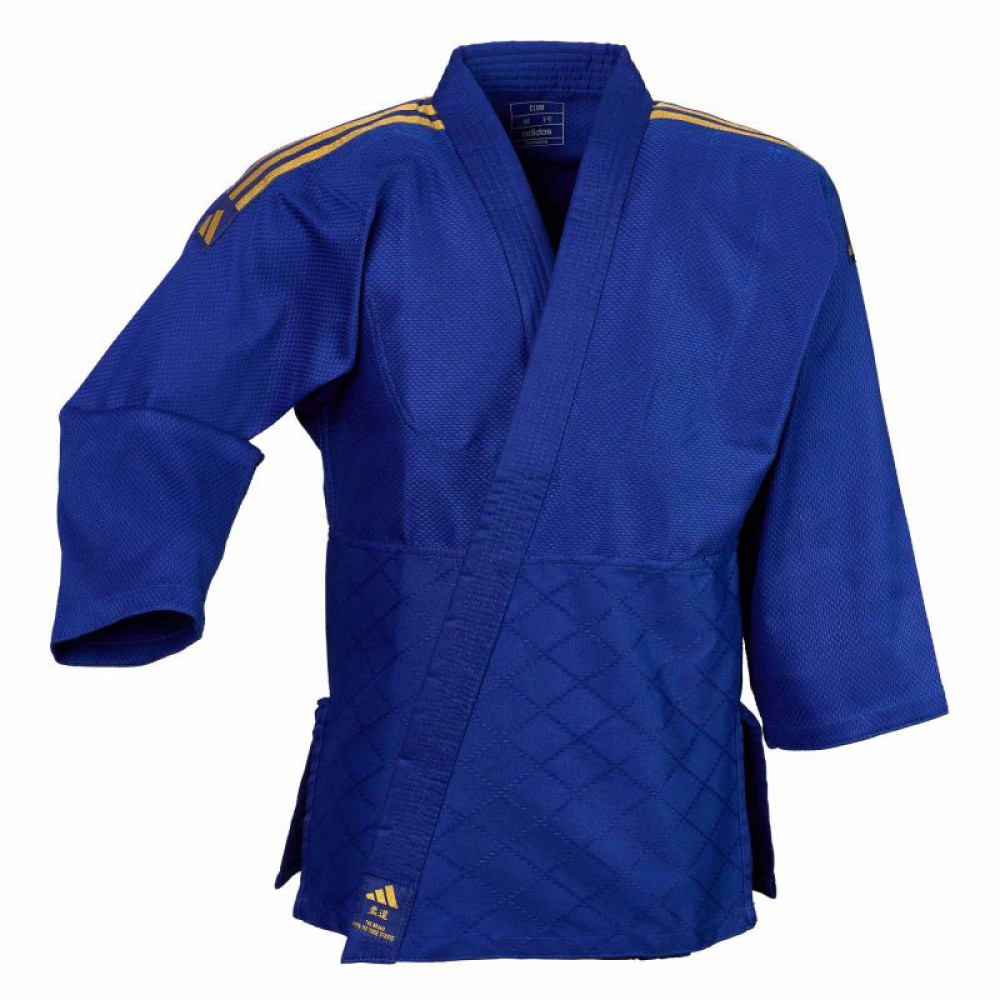 adidas judo gi Club J350 blue/gold stripes