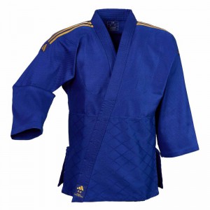 adidas judo gi Club J350 blue/gold stripes