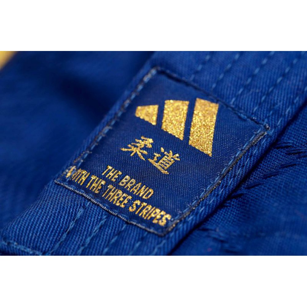 adidas judo gi Club J350 blue/gold stripes