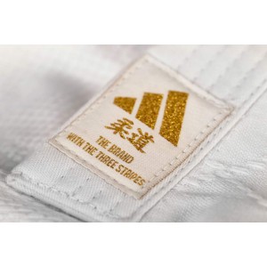 adidas judo gi Club J350 white/gold stripes