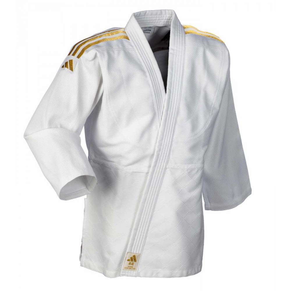 adidas judo gi Club J350 white/gold stripes