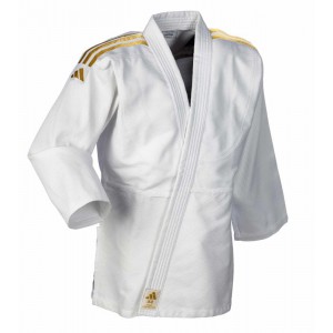 adidas judo gi Club J350 white/gold stripes
