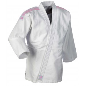 adidas judo gi Club J350 white/pink stripes