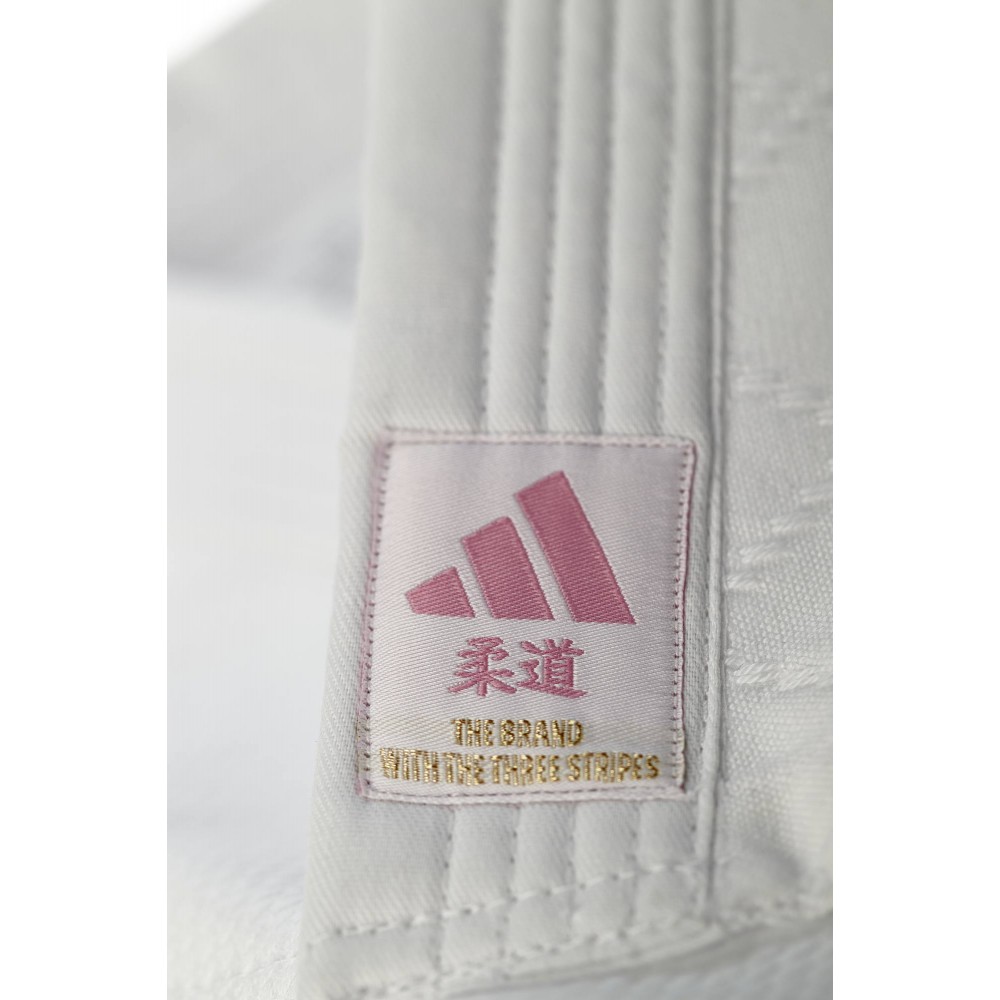 adidas judo gi Club J350 white/pink stripes