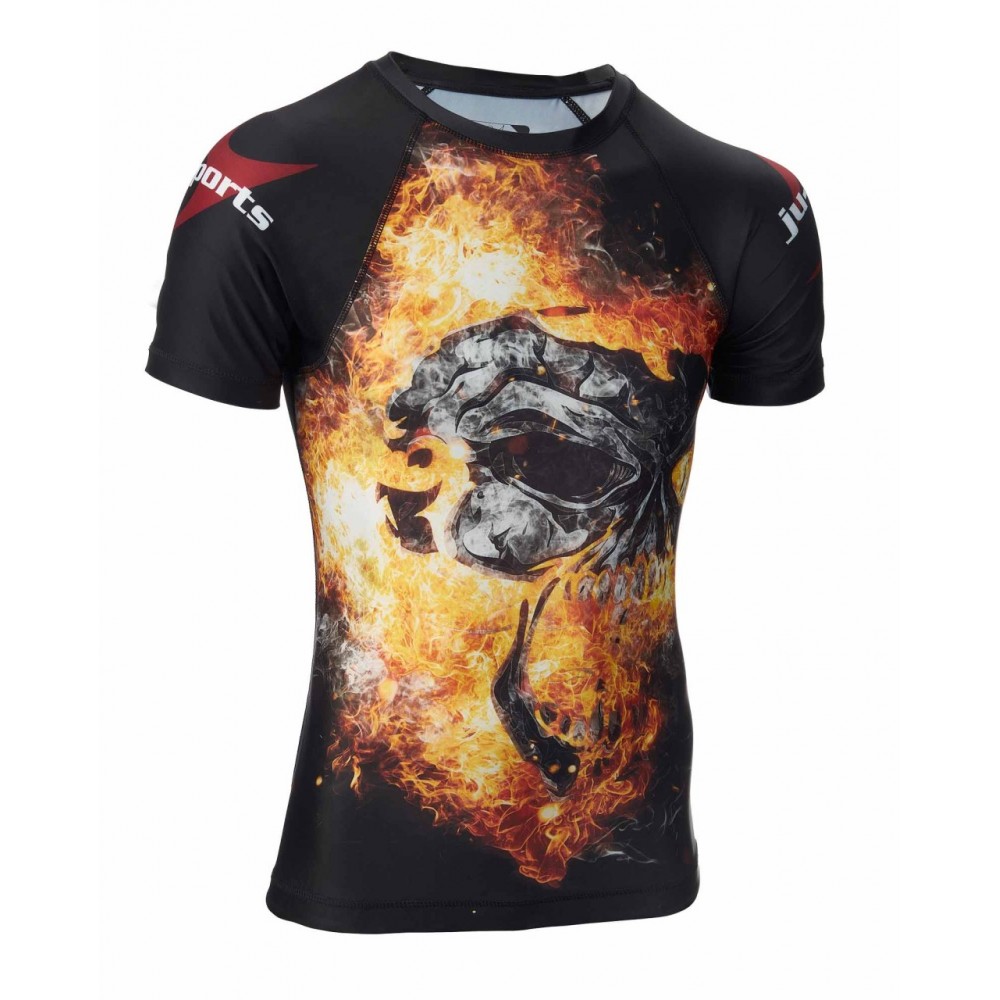  Dark Line Rash Guard Under Gi Skull Shortsleeve