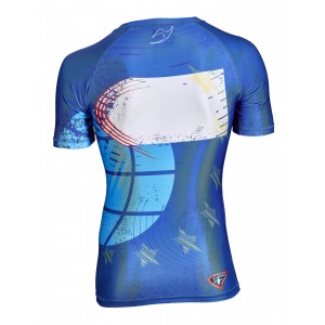Rashguard shortsleeve blue - JJIF approved