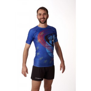 Rashguard shortsleeve blue - JJIF approved