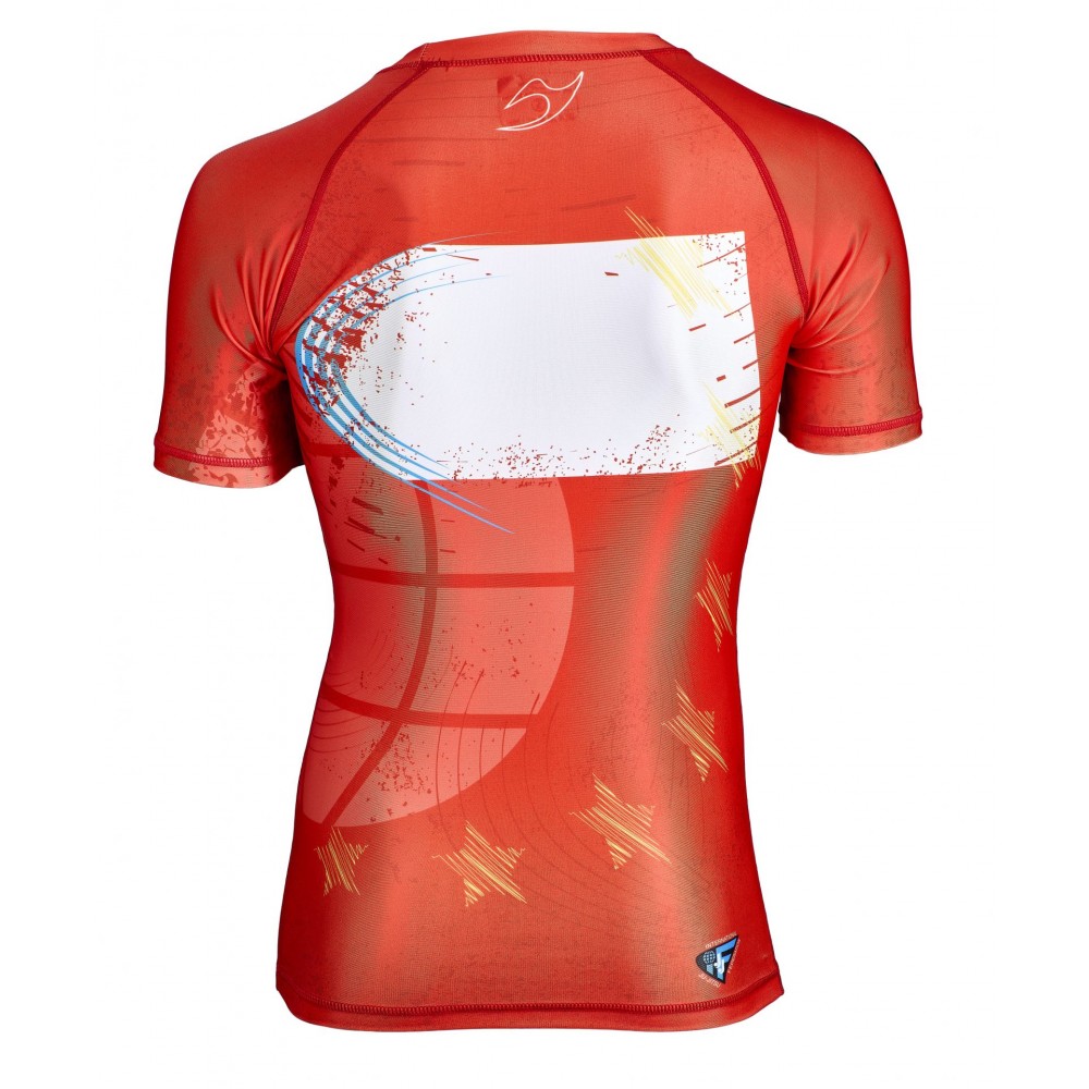 Rashguard shortsleeve red - JJIF approved
