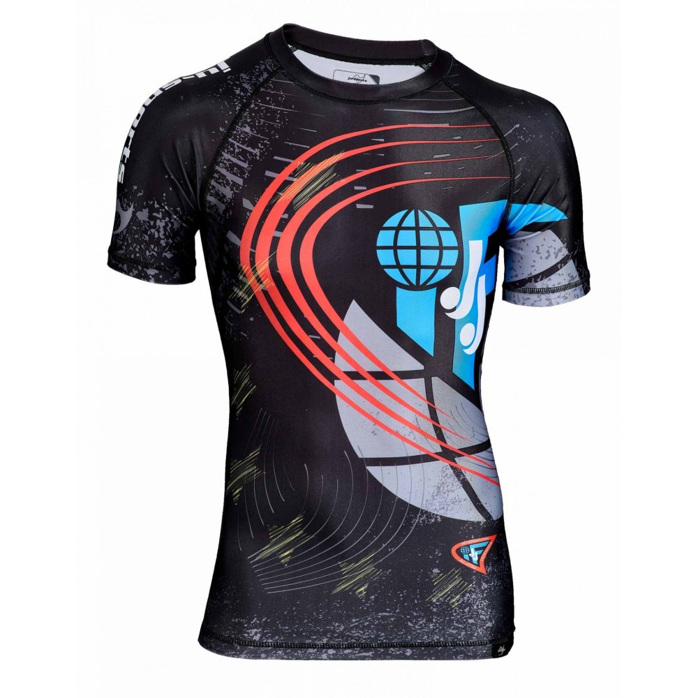 Rashguard shortsleeve black - JJIF approved