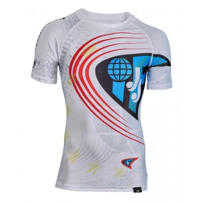Rashguard shortsleeve white - JJIF approved
