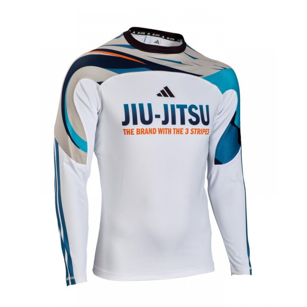 Adidas Rashguard Longsleeve white/blue/orange Wave 