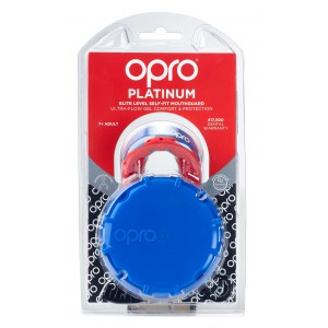 OPRO Mouthguard Platinum Level Senior blue/pearl/red