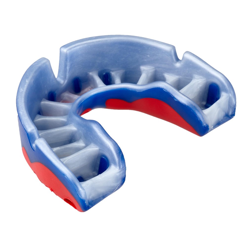 OPRO Mouthguard Platinum Level Senior blue/pearl/red