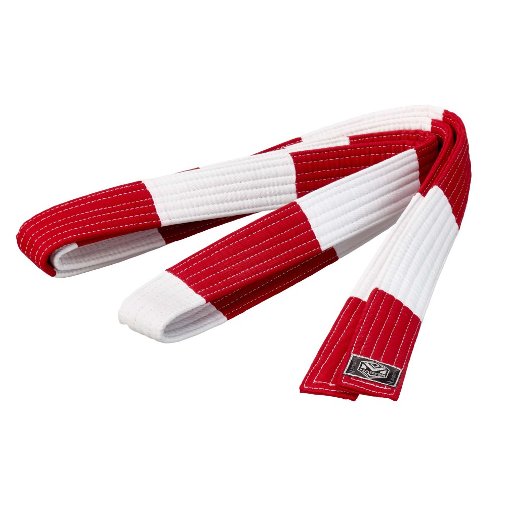 Ju-Sports Coral Belt 6th Dan red/white panels 4,5 cm