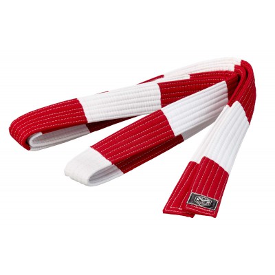 Ju-Sports Coral Belt 6th Dan red/white panels 4,5 cm
