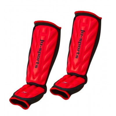 Ju-Sports Shin & Instep Protector V-Shape C-19 Red